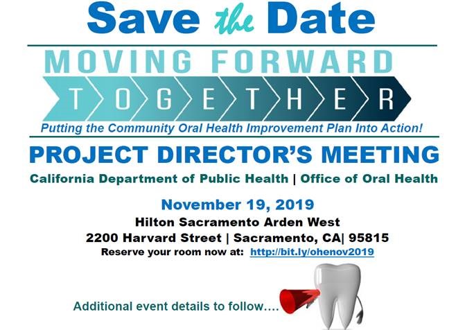 Event information for Project Director's Meeting