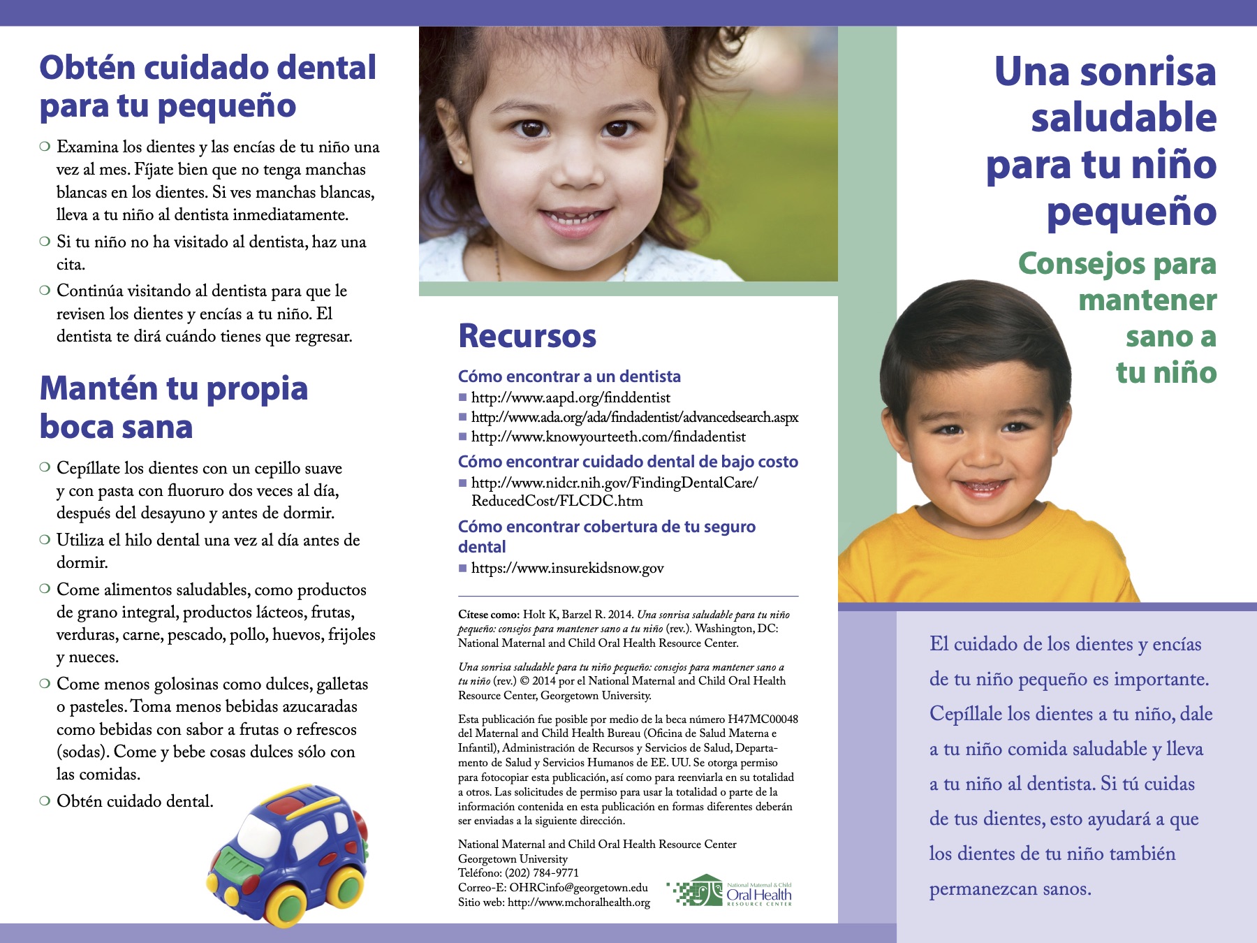 child brochure spanish